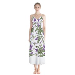 Tropical Island T- Shirt Pattern Love Collection 3 Button Up Chiffon Maxi Dress by maxcute