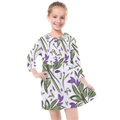 Tropical Island T- Shirt Pattern Love Collection 3 Kids  Quarter Sleeve Shirt Dress by maxcute