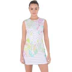 Tropical T- Shirt Tropical Graceful Blossoming T- Shirt Lace Up Front Bodycon Dress by maxcute