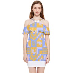 Ukraine T- Shirt Ukraine Pattern Shoulder Frill Bodycon Summer Dress by maxcute