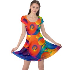Colorfull Pattern Cap Sleeve Dress by artworkshop