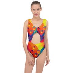 Colorfull Pattern Center Cut Out Swimsuit by artworkshop