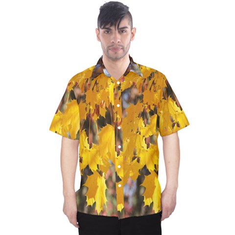 Amazing Arrowtown Autumn Leaves Men s Hawaii Shirt by artworkshop