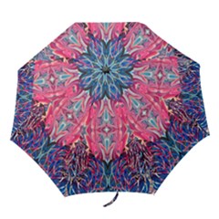 Abstract Arabesque Folding Umbrellas by kaleidomarblingart