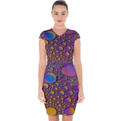 Bubble Color Capsleeve Drawstring Dress  by artworkshop