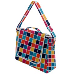 Square Plaid Checkered Pattern Box Up Messenger Bag