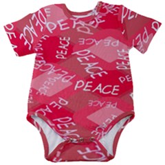 Background Peace Doodles Graphic Baby Short Sleeve Bodysuit by Ravend