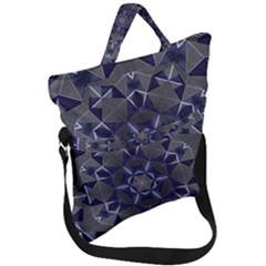 Kaleidoscope Geometric Pattern Fold Over Handle Tote Bag