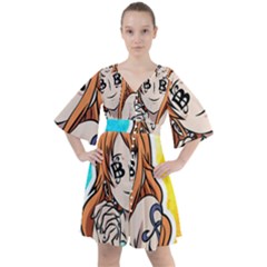 Nami Lovers Money Boho Button Up Dress by designmarketalsprey31