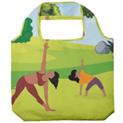 Mother And Daughter Y Foldable Grocery Recycle Bag by SymmekaDesign