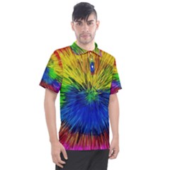 Colour Background Structure Lines Explosion Pop Men s Polo Tee by Pakemis