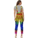 Colour Background Structure Lines Explosion Pop Women s Pinafore Overalls Jumpsuit View4