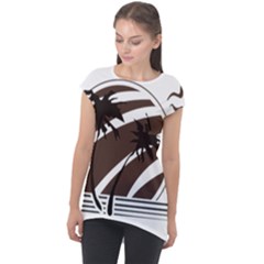 Palm Tree Design-01 (1) Cap Sleeve High Low Top by thenyshirt