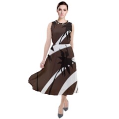 Palm Tree Design-01 (1) Round Neck Boho Dress by thenyshirt