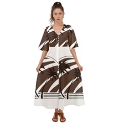 Palm Tree Design-01 (1) Kimono Sleeve Boho Dress by thenyshirt