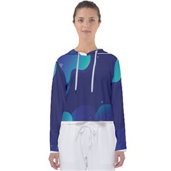Abstract Blue Texture Space Women s Slouchy Sweat