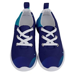 Abstract Blue Texture Space Running Shoes by Ravend