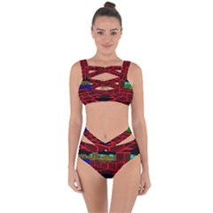 3d Abstract Model Texture Bandaged Up Bikini Set  by Ravend