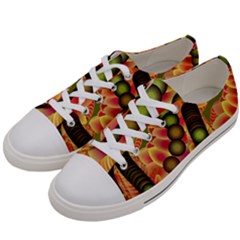 Abstract Background Digital Green Men s Low Top Canvas Sneakers