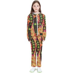 Abstract Background Digital Green Kids  Tracksuit by Ravend