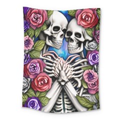 Floral Skeletons Medium Tapestry by GardenOfOphir