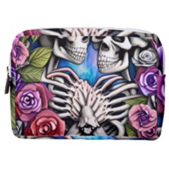 Floral Skeletons Make Up Pouch (medium) by GardenOfOphir