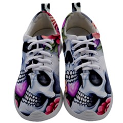 Floral Skeletons Mens Athletic Shoes by GardenOfOphir