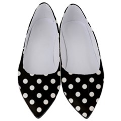 Black And White Polka Dots Women s Low Heels by GardenOfOphir