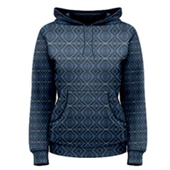 Blue Diamonds Motif Fancy Pattern Design Women s Pullover Hoodie by dflcprintsclothing