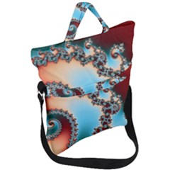 Fractal Spiral Art Math Abstract Fold Over Handle Tote Bag