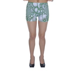 Green Abstract Fractal Background Texture Skinny Shorts