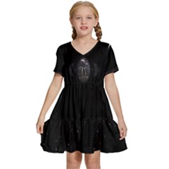 Night Fairies Kids  Short Sleeve Tiered Mini Dress