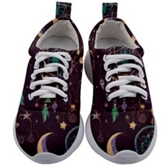Bohemian  Stars, Moons, And Dreamcatchers Kids Athletic Shoes by HWDesign