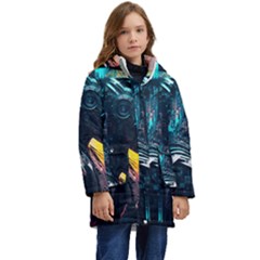 Who Sample Robot Prettyblood Kid s Hooded Longline Puffer Jacket by Ravend