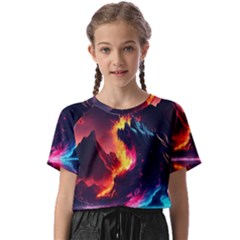 Mountain Color Colorful Love Art Kids  Basic Tee by Ravend