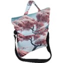 Color Snow Mountain Pretty Fold Over Handle Tote Bag View1
