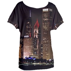 Chicago City Architecture Downtown Women s Oversized Tee