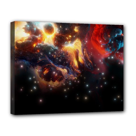 Nebula Galaxy Stars Astronomy Canvas 14  X 11  (stretched) by Uceng