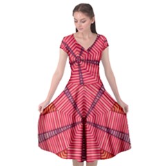 Art Pattern Design Wallpaper Cap Sleeve Wrap Front Dress by Uceng