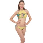 Fractal Art Fractals Digital Art Cross Front Halter Bikini Set