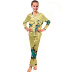 Fractal Art Fractals Digital Art Kid s Satin Long Sleeve Pajamas Set