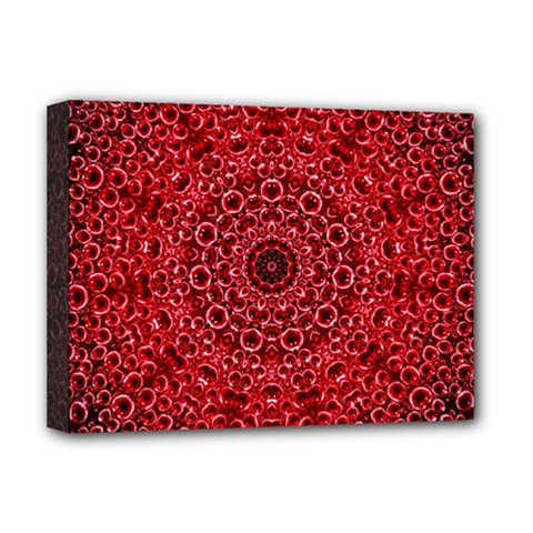 Red Wallpaper Mandala Pattern Art Deluxe Canvas 16  X 12  (stretched)  by Uceng