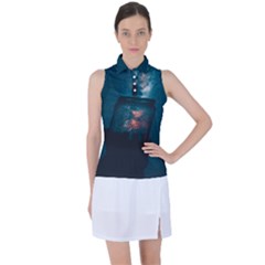 Swimming  Women s Sleeveless Polo Tee by artworkshop