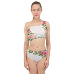 Watercolor Flower Spliced Up Two Piece Swimsuit by artworkshop