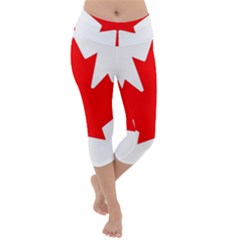 Canada Flag Canadian Flag View Lightweight Velour Capri Yoga Leggings by Ravend