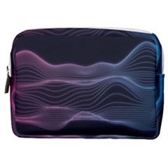 Abstract Wave Digital Design Space Energy Fractal Make Up Pouch (medium)