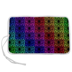 Rainbow Grid Form Abstract Background Graphic Pen Storage Case (s) by Ravend