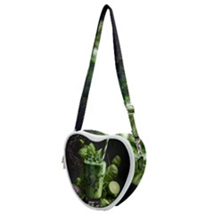 Ai Generated Drink Spinach Smooth Apple Ginger Heart Shoulder Bag by danenraven