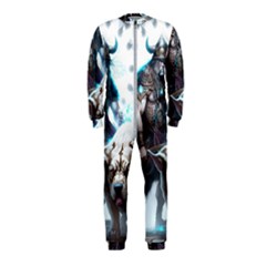Ai Generated Viking God Fantasy Dog Norse Man Onepiece Jumpsuit (kids) by danenraven