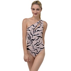 Leaves Plants Poster Drawing To One Side Swimsuit